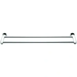 Suport prosop dublu Optima Aida, cromat, montaj pe perete, 65x14 cm