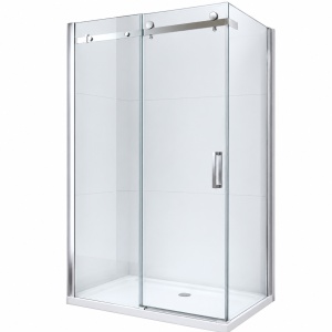 Cabină de duș culisantă Optima Majest Large L 120x80 cm, sticlă securizată 8 mm, profil cromat, Nano Easy Clean