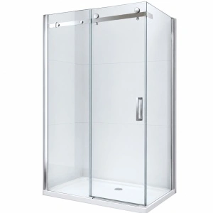 Cabină de duș culisantă Optima Majest Large L 120x80 cm, sticlă securizată 8 mm, profil cromat, Nano Easy Clean