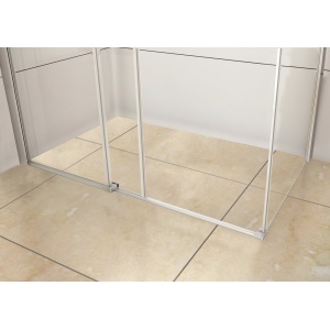 Cabină de duș culisantă Optima Majest Large L 120x80 cm, sticlă securizată 8 mm, profil cromat, Nano Easy Clean - Img 4