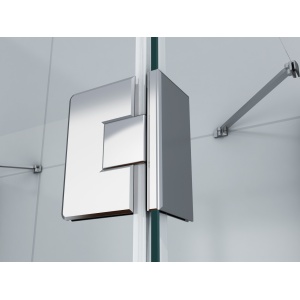Cabină de duș Optima Royal 120x80x195 cm, sticlă securizată 8 mm, balamale duble din alamă cromată, montaj pe podea sau cădiță, design modern - Img 5