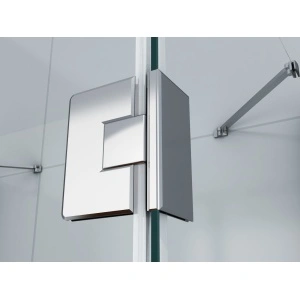 Cabină de duș Optima Royal 120x80x195 cm, sticlă securizată 8 mm, balamale duble din alamă cromată, montaj pe podea sau cădiță, design modern - Img 5