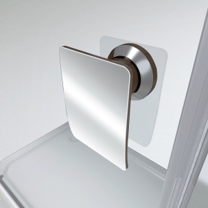 Cabină de duș pătrată Optima Chevalier 80x80 cm, sticlă securizată 6 mm, balamale Lift-Edge, profil cromat - Img 5