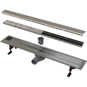 Canal de scurgere Alca APZ13-DOUBLE9, inox, grătar 650 mm, dublu, K3