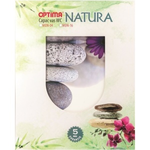 Capac WC Optima Natura Spa, MDF, model decor pietre spa, 43,5 x 37,5 cm - Img 5