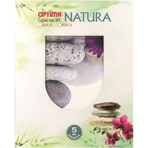 Capac WC Optima Natura Spa, MDF, model decor pietre spa, 43,5 x 37,5 cm - Img 5