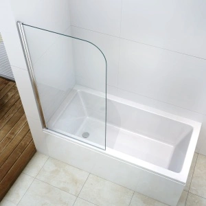 Paravan cadă Optima Monden 80 cm, sticlă securizată 6 mm, profil cromat, Nano Easy Clean - Img 3