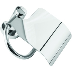 Suport hârtie igienică Optima Aida cu protecție, cromat, 12x15 cm