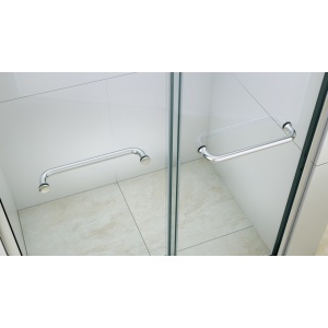 Ușă de nișă Optima Primadonna 120 cm, sticlă securizată 8 mm, profil cromat, ușă culisantă, Nano Easy Clean - Img 4