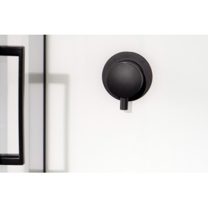 Cabină de duș Optima Maia Black, 100x100cm, profil negru mat, cap duș tavan, pătrată - Img 6