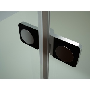 Cabină de duș pătrată Optima Chevalier 90x90 cm, sticlă securizată 6 mm, balamale Lift-Edge, profil cromat - Img 6