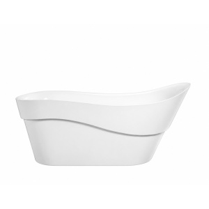 Cadă freestanding Optima Naya White, 170x80x76cm, design slipper