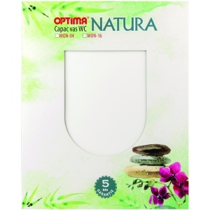 Capac WC Optima Natura Universal, MDF, alb, 43,5 x 37,5 cm - Img 5