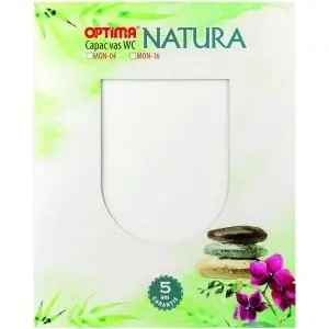 Capac WC Optima Natura Universal, MDF, alb, 43,5 x 37,5 cm - Img 5