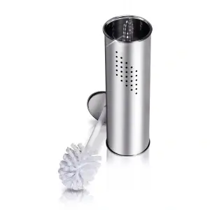 Perie WC cu suport din oțel inoxidabil, Ø 10 cm, H 38 cm - Img 2