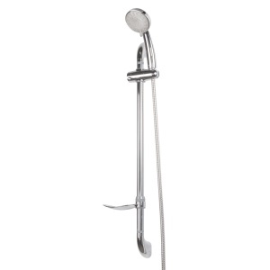 Set de duș Optima Tonic cu bară cromată, pară 4 funcții și furtun inox 1,5 m