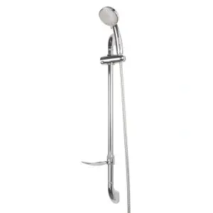 Set de duș Optima Tonic cu bară cromată, pară 4 funcții și furtun inox 1,5 m