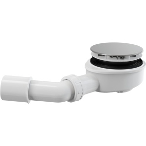Sifon cădiță duș, înălțime redusă, dimensiune scurgere 90 mm, DN 50, plastic, crom-lucios, A491CR