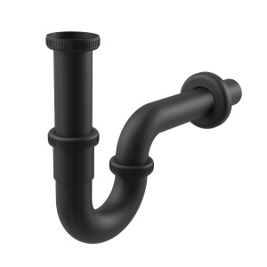 Sifon lavoar „U” DN 32 cu piuliţă 5/4", negru-mat A4320BLACK