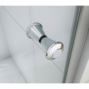 Ușă de nișă Optima Elegance 90 cm, sticlă securizată 6 mm, profil cromat, deschidere exterior, Nano Easy Clean - Img 5