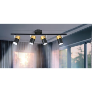 Aplică 4xGU10 negru și auriu Lunus Isadora 4L - Img 2