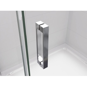 Cabină de duș culisantă Optima Majest Large U 120x80 cm, sticlă securizată 8 mm, profil cromat, Nano Easy Clean - Img 6