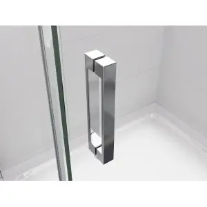 Cabină de duș culisantă Optima Majest Large U 120x80 cm, sticlă securizată 8 mm, profil cromat, Nano Easy Clean - Img 6