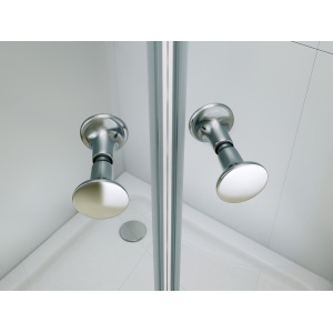 Cabină de duș Optima Senzual 90x90 cm, sticlă securizată 6 mm, profil cromat, deschidere batantă 90°, Nano Easy Clean - Img 5