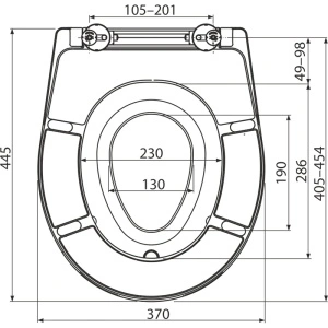 Capac WC Alca Duroplast A606 Alb, Soft-Close, Detașare Magnetică, Balamale Metal - Img 2