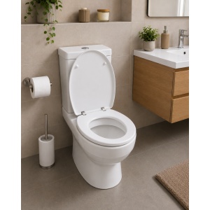 Capac WC Optima Lotus, polipropilenă, soft-close, alb, 46,2 × 37,7 cm - Img 4