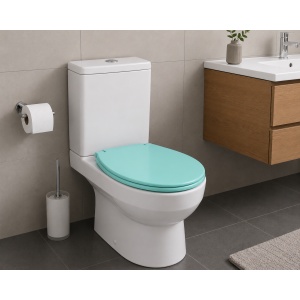 Capac WC universal Optima Plus Calypso Green, polipropilenă, 44 x 37,5 cm - Img 3