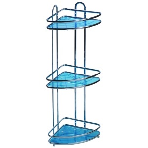 Colțar duș Hard cu 3 rafturi – fixare fără găurire, 18 × 58,5 × 18 cm