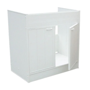 Mască chiuvetă inox Crina Alb 80X50 - Img 3