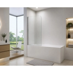 Paravan cadă Optima Monden 80 cm, sticlă securizată 6 mm, profil cromat, Nano Easy Clean - Img 2