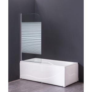 Paravan de cadă Optima White Dream, 800x1400mm, sticlă 6mm, profil cromat