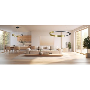 Pendul LED 36W auriu și negru 3CCT Lunus Carlia T - Img 3