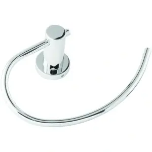 Suport prosop eliptic Optima Aida, cromat, montaj pe perete, 19x13 cm
