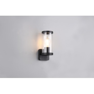 Aplica de Perete Lunus Flamina E27 7W, Gri Mat, IP44
