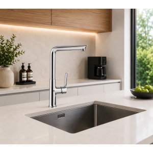 Baterie Bucătărie Optima Onix Crom, Cartuș Ceramic Sedal, Aerator Neoperl - Img 2