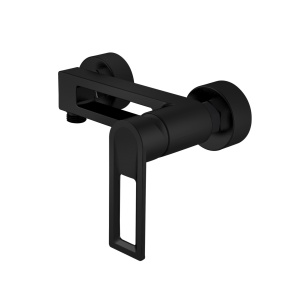 Baterie duș Optima Black, set complet cu pară, furtun și suport, cartuș Sedal 35 mm, aerator Neoperl