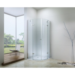 Cabină de duș Optima Senzual 90x90 cm, sticlă securizată 6 mm, profil cromat, deschidere batantă 90°, Nano Easy Clean - Img 2