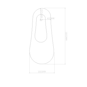 Cadă freestanding Optima Elva, 180x80x78cm, design oval, alb lucios - Img 4