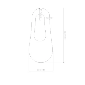 Cadă freestanding Optima Elva, 180x80x78cm, design oval, alb lucios - Img 4