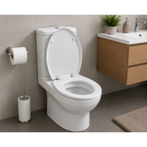 Capac WC Optima Natura Universal, MDF, alb, 43,5 x 37,5 cm - Img 3