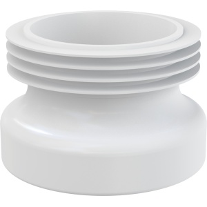 Manșon pentru vas WC pe pardoseală, dreaptă, 90–110 mm, lungime 100 mm, PVC, alb A99 - Img 1