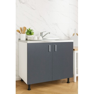 Mobilier bucătărie Tender Kit, Inferior, 80cm, Antracit - Img 3