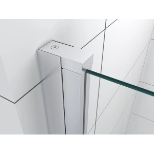 Paravan cadă Optima Monden 80 cm, sticlă securizată 6 mm, profil cromat, Nano Easy Clean - Img 4