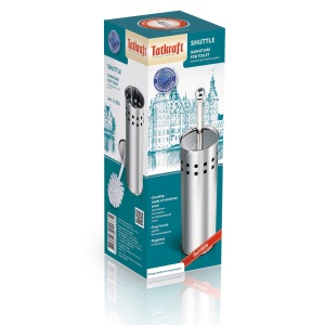Perie WC cu suport din oțel inoxidabil, Ø 10 cm, H 38 cm - Img 4