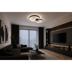 Aplică LED 32W negru 3CCT Lunus Bianca - Img 2