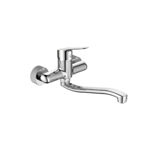 Baterie duș Optima Jager XL, țeavă metalică 200 mm, cartuș ceramic Wanhai XA1020 35 mm, montaj pe perete